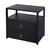 Modern Lark 28 in. W Rectangular Wood 2 Drawer Wide Nightstand with Open Shelf, Washed Black For Sale - Image 3 of 11