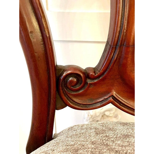 Antique Victorian Mahogany Dining Chairs, Set of 6 For Sale - Image 6 of 16