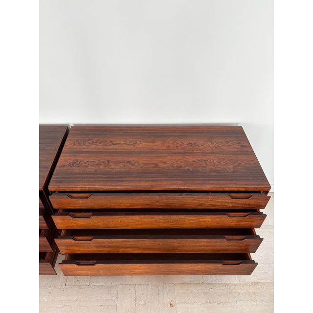 Dark Wood Chest of Drawers from Svend Langkilde, Denmark, 1960s, Set of 2 For Sale - Image 9 of 18