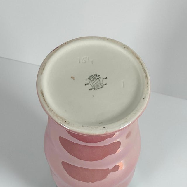 Pink Lustre Ware Vase from Maling Pottery, England, 1930s For Sale - Image 9 of 11