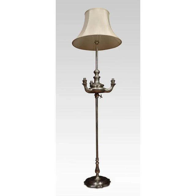 1920s Silvered Standard Lamp, 1920s For Sale - Image 5 of 6