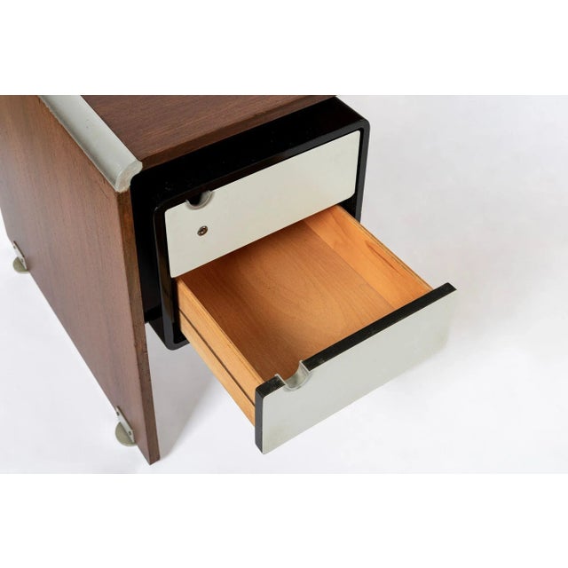 Wood Rare French Mid Century Modern Ar180 Desk by Alain Richard 1970s For Sale - Image 7 of 11