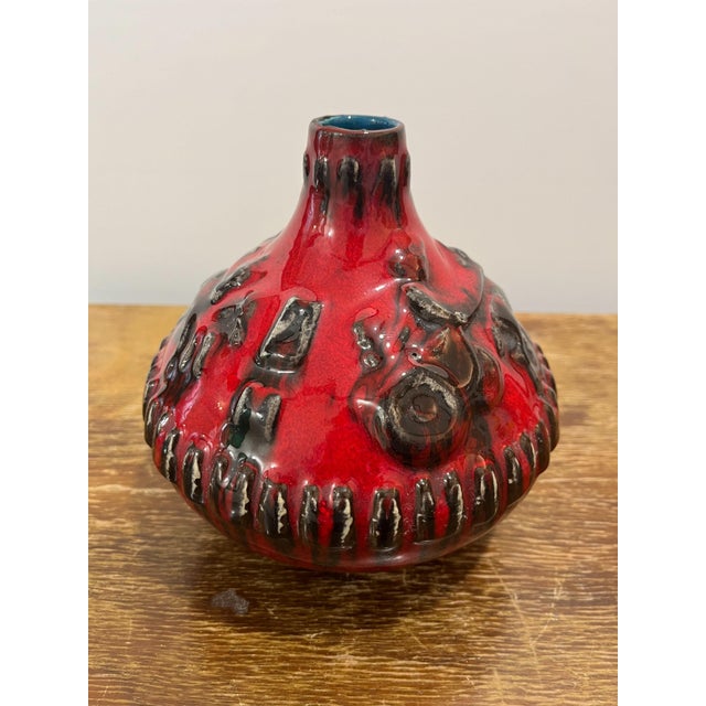 Glossy Oxblood Red Vases by Chariot Relief for Jopeko-Keramik, West Germany, 1960s, Set of 2 For Sale - Image 9 of 12