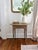 Vintage tiger oak Queen Anne style oval side table with a scalloped skirt and cabriole legs. The table has been refinished...