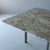 c. 1980. USA. Marble top square dining table with chrome base. Signed.