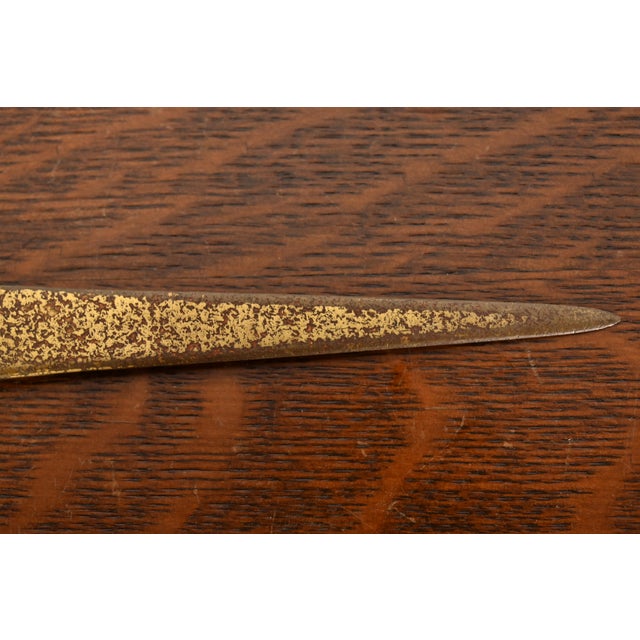 Bronze Silver Crest Arts & Crafts Bronze Letter Opener For Sale - Image 8 of 11