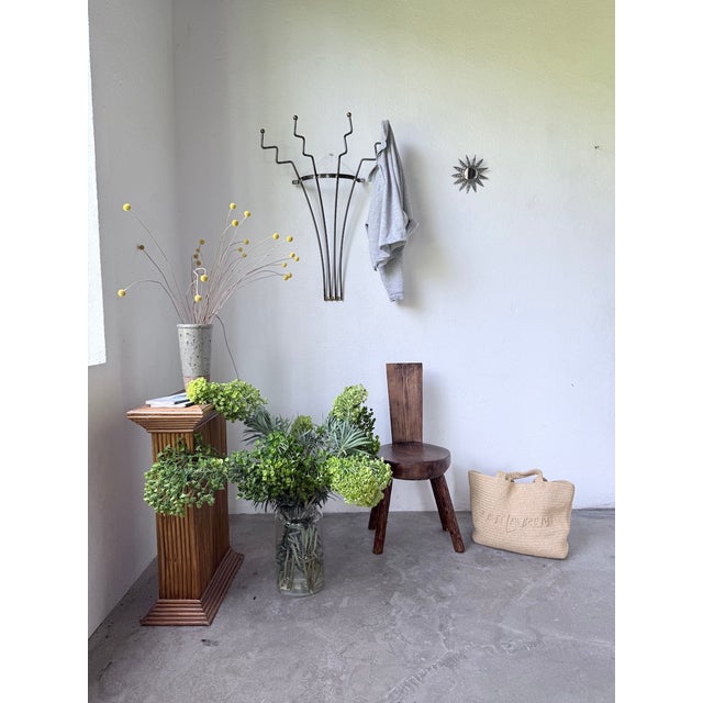 Zigzag Wall-Mounted Coat Rack in Metal and Brass, 1960s For Sale - Image 3 of 18