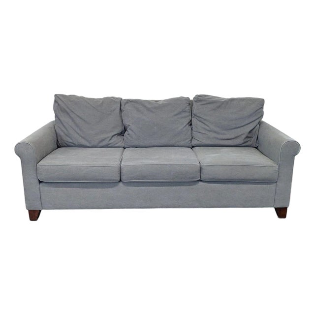 Pottery Barn Cameron 3-Seat Gray Sofa - Comfortable and Stylish For Sale