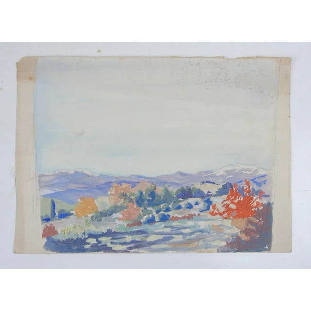 Rustic European Early 20th Century French Plein Air Landscape Painting For Sale - Image 3 of 3