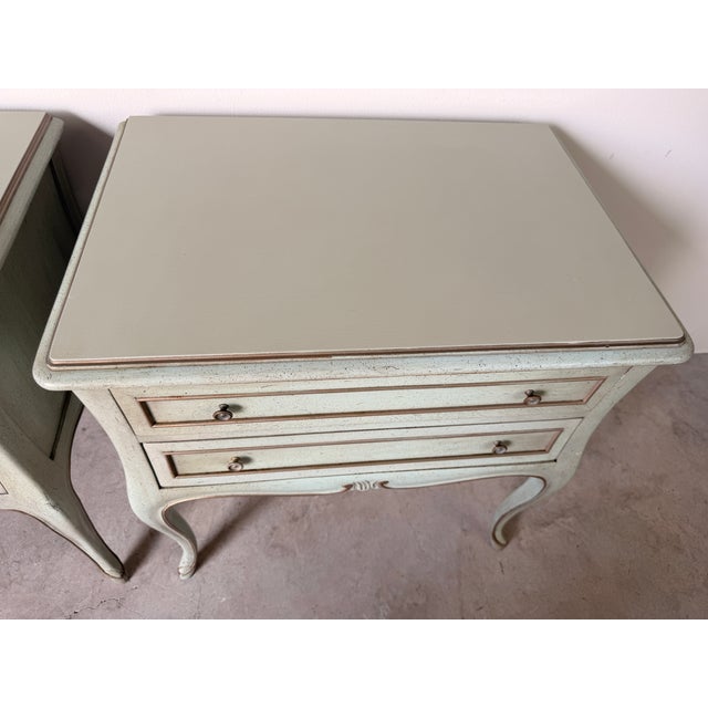 Wood Vintage French Provincial Louis XV Style Nightstands – A Pair For Sale - Image 7 of 18