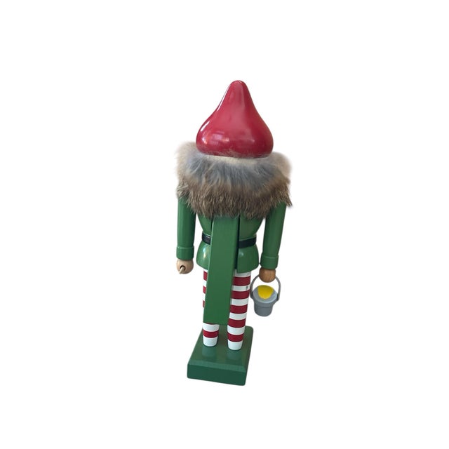 Kwo Em Merck Collection Elf Santa Helper Old World Christmas Nutcracker For Sale - Image 4 of 9