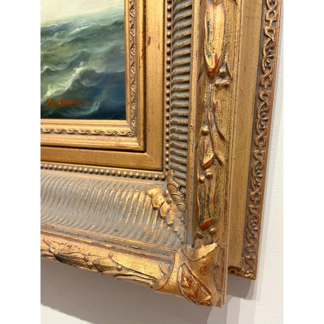 1970s "Cloud Runner" Oil Painting by Laurent For Sale - Image 11 of 12