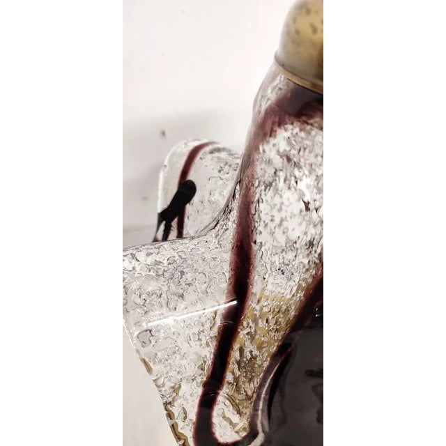 Table Lamp with Glass Tulip. Italy, 1980s For Sale - Image 4 of 13