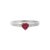 This is part of Chairish’s Fine Jewelry assortment. Heart Cut Ruby Ring with Diamonds Set in 18K Gold featuring natural...