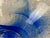 Glass Large Vintage Conical Blue Glass Centerpiece Bowl, 1980s For Sale - Image 7 of 15