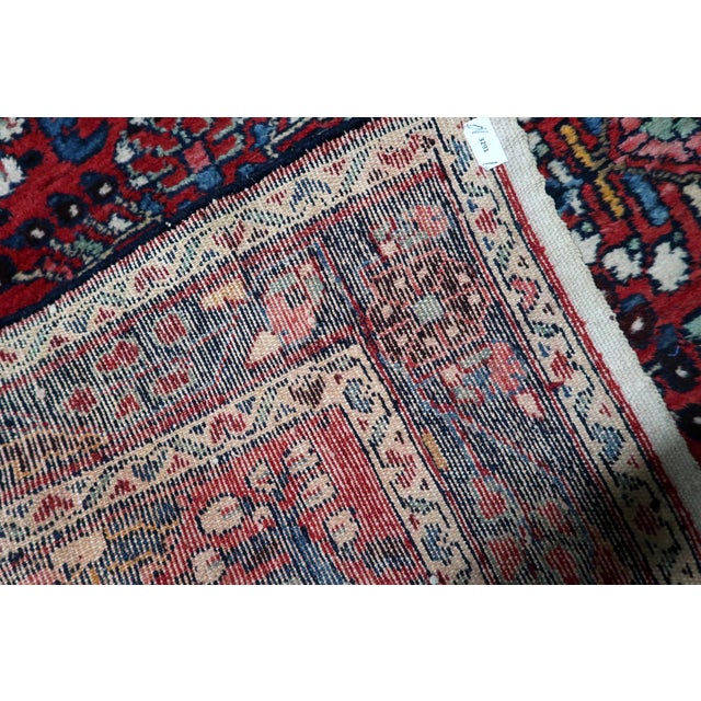 1920s 1920s, Antique Persian Hamadan Handmade Runner 3.5' X 9.9' For Sale - Image 5 of 13
