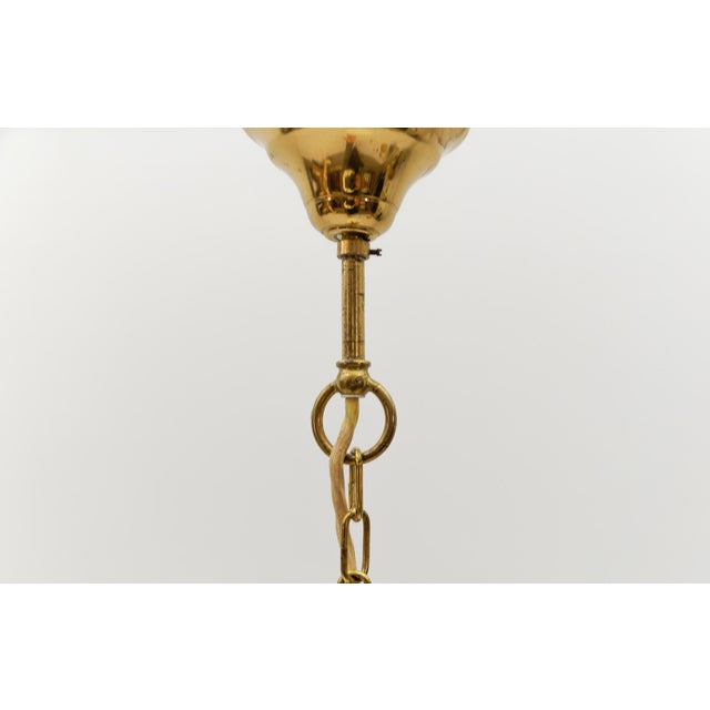 Metal White Opaline Glass Golf Ball Pendant Lamp, Germany, 1960s For Sale - Image 7 of 10