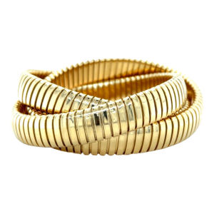 Late 20th Century Sidney Garber, 18k Yellow Gold Rolling Bangle Bracelet