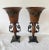 Cinnamon Vintage Neoclassical Borghese Style Metal Vases Pair For Sale - Image 8 of 10