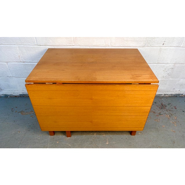 Mid 20th Century Drop-Leaf Solid Teak Dining Table From S. Burchardt Nielsen Danish-German For Sale - Image 11 of 18