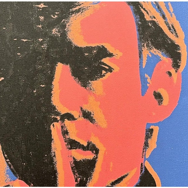 Andy Warhol (after) "Self Portrait blue-red" print, size 60 x 60 cm, plate signed bottom right, numbered with pencil on...