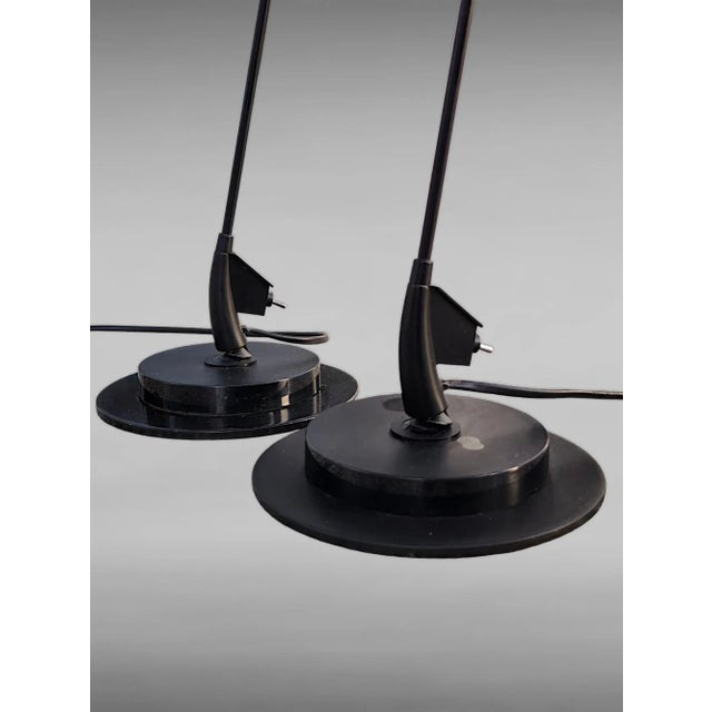 Black Fire Fly Reading Lamps by Emanuele Ricci for Artemide, Set of 2 For Sale - Image 8 of 10