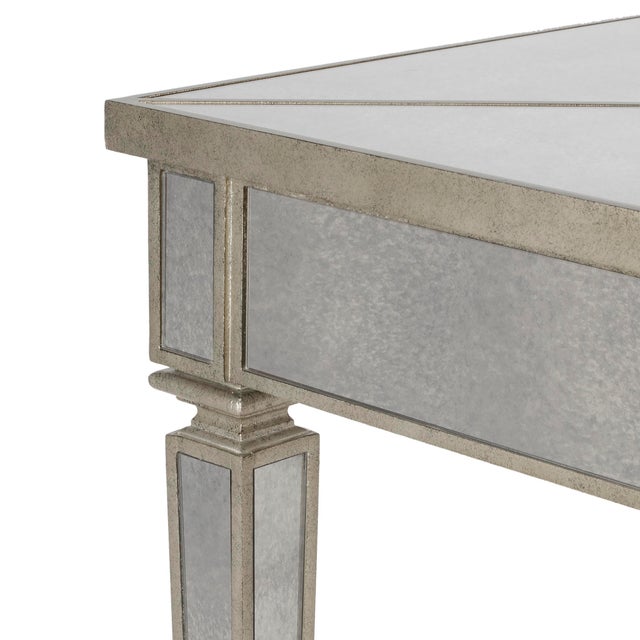 2020s Celeste Mirrored Game Table, Silver For Sale - Image 5 of 8
