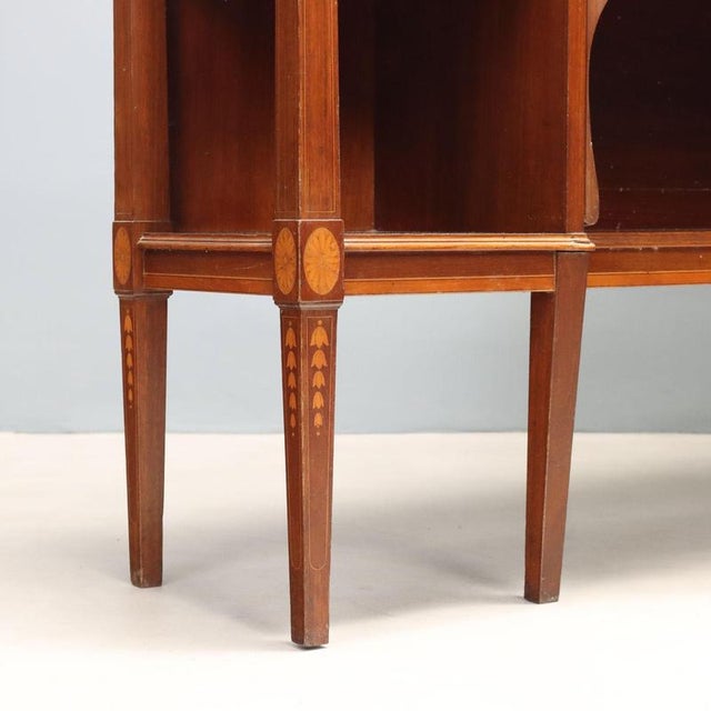 Mahogany Display Cabinet with Maple Inlays For Sale - Image 10 of 13