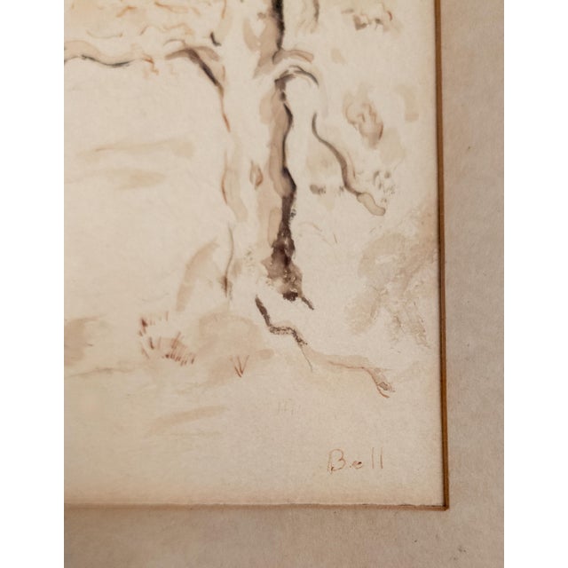 20th Century American Pen and Ink Drawing of Central Park New York City, Signed Bell For Sale - Image 10 of 13