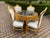1970s Italian Baroque Gold Marble Leather Dining Set 5Pc For Sale - Image 11 of 18