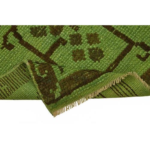 Green Bohemian Runner Rug For Sale - Image 6 of 7