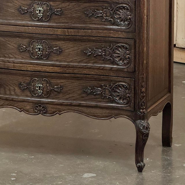 Burnt Umber Antique Country French Chiffoniere ~ Chest of Drawers For Sale - Image 8 of 17