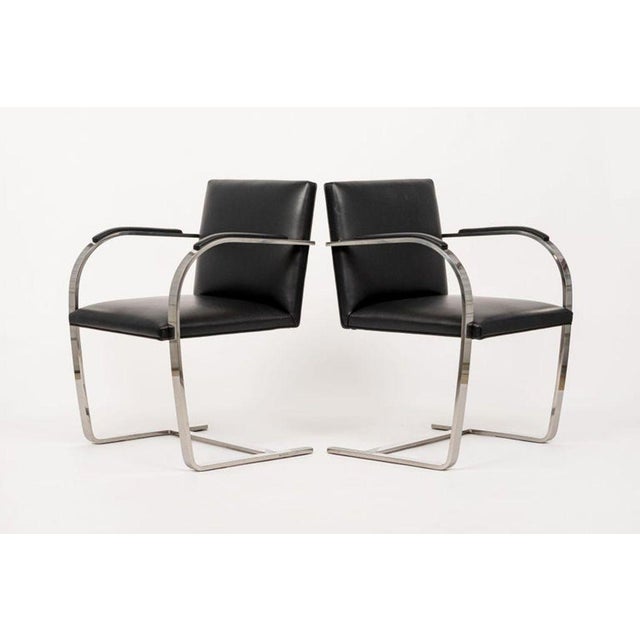 Mid Century Black Brno Chairs by Mies Van Der Rohe for Knoll Set of 4 For Sale - Image 13 of 13