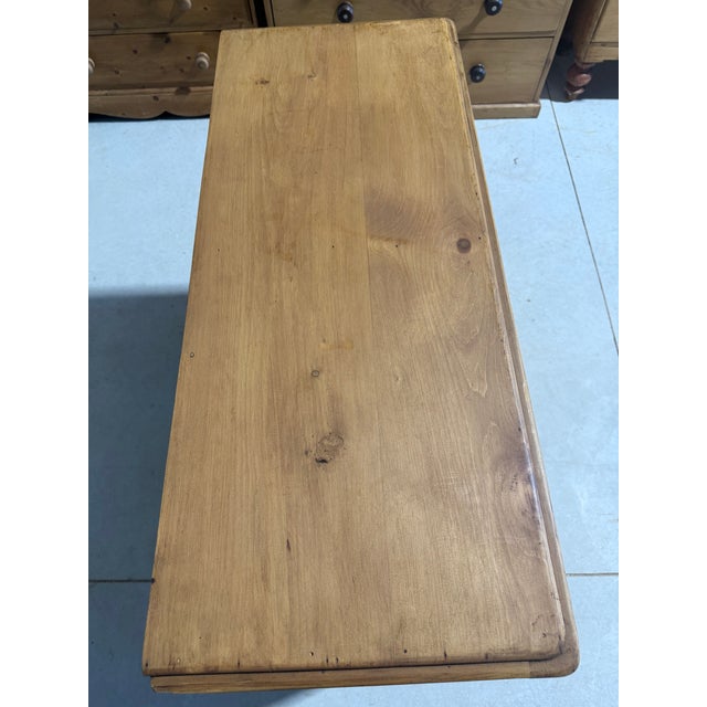 Antique Pine Cupboard With Two Drawers and Porcelain Knobs From England For Sale - Image 11 of 18