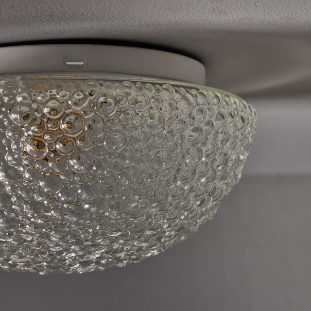 White 1960s Helena Tynell Bubble Glass Flush Mount for Limburg For Sale - Image 8 of 17