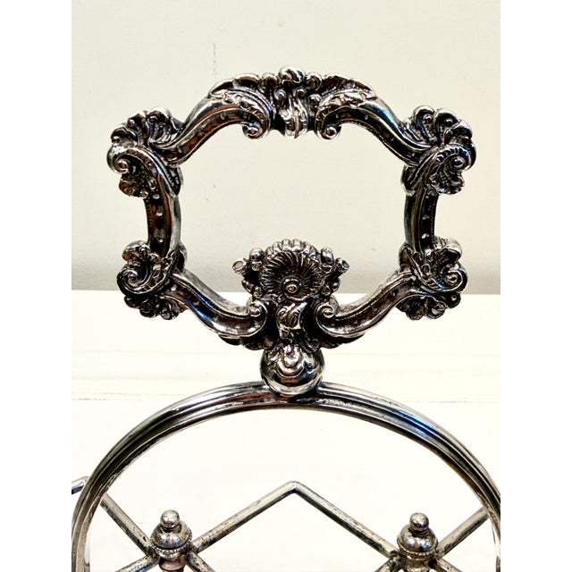 Early 20th Century Silver and Crystal Condiment or Cruet Set - 7 pcs For Sale - Image 12 of 15