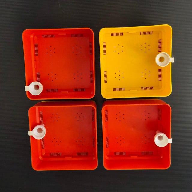 Vintage Square Jardinieres by Nena Balsari Vastill for Reflex, 1970s, Set of 4 For Sale - Image 3 of 10