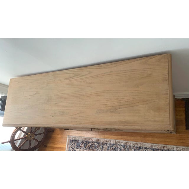 French Custom Gustavian Michael Bell Armoire Pickled Pine Cupboard For Sale - Image 3 of 13