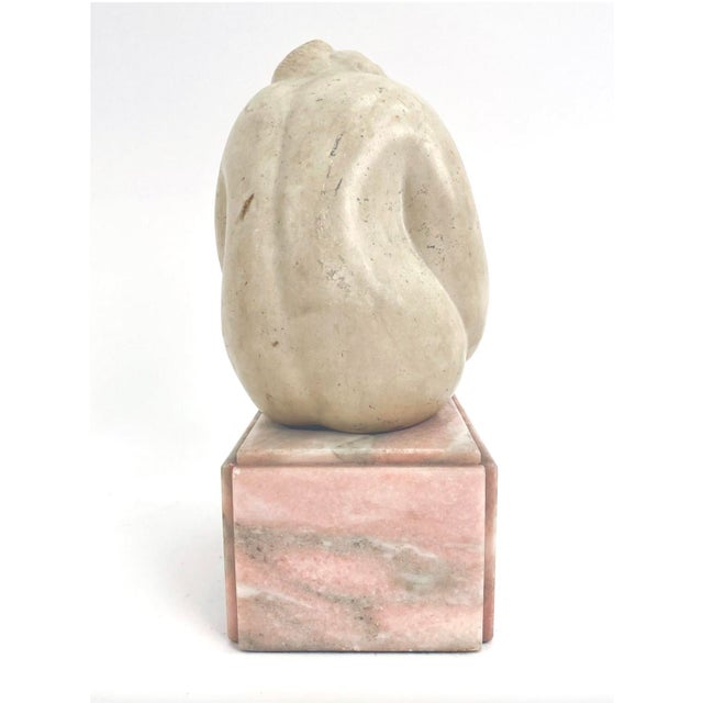 Figurative 1930s Vintage Marble & Stone Sculpture of Female Figure For Sale - Image 3 of 4