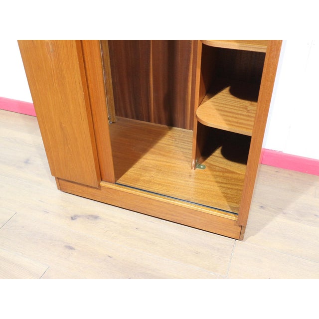 Mid Century Modern Vintage Teak Tambour Door Low Armoire Wardrobe by Austinsuite For Sale - Image 12 of 15
