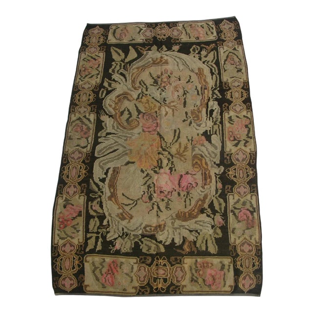 Antique Bessarabian Floral Rug 10'1'' X 6'4'' For Sale