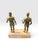 Striking vintage Italian sculptural group depicting the celebrated Bronzi di Riace, or Riace Warriors, mounted together on...