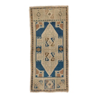 1950s Vintage Turkish Yastik Area Rug, 1'9 X 3'8 For Sale