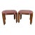 Vintage Gordon's Walnut Stools / Ottomans on Casters - a Pair For Sale