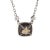 Modern Gabriel & Co Necklace Smoky Quartz Diamond Square Cross 18 Karat Gold SS Estate For Sale - Image 3 of 5