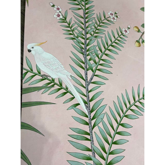 Create a romantic chinoiserie garden indoors with this hand-painted scenic mural wallpaper, beautifully rendered on soft...