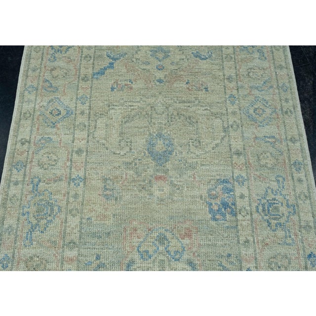 Turkish Oushak Runner Rug 2'10" x 16'3" #17817 For Sale In Houston - Image 6 of 8