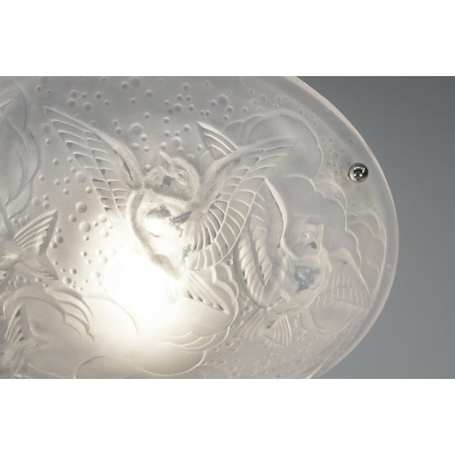 1920s French Art Deco Pendant Light by Muller Freres 1930 France For Sale - Image 5 of 8
