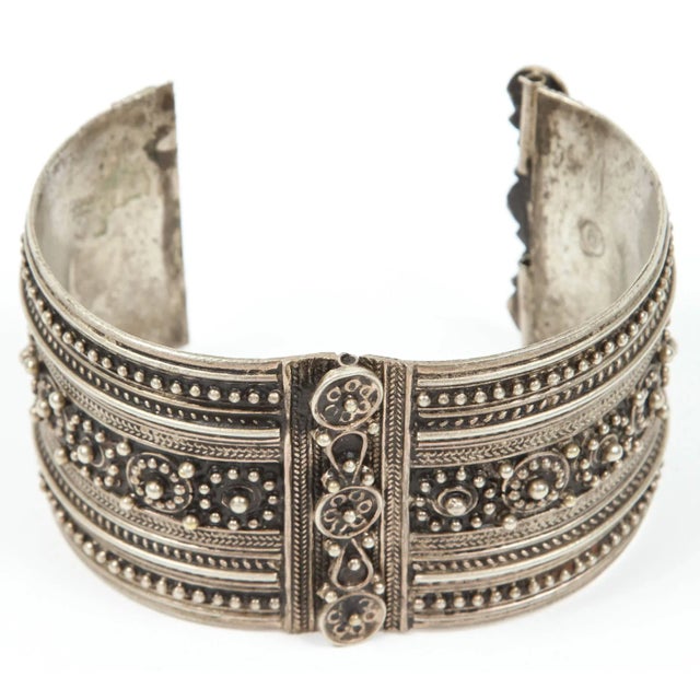 Metal Moroccan Berber Tribal Cuff For Sale - Image 7 of 10