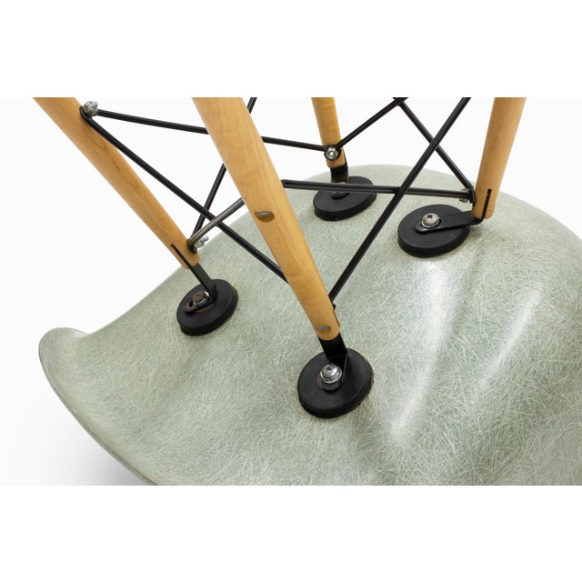 Pair of 2nd Generation "Seafoam" Fiberglass Eames Shell Chairs by Herman Miller For Sale In Los Angeles - Image 6 of 12